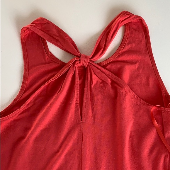 Like new! Loft Knot Back Coral Color Swing Dress - Picture 7 of 12